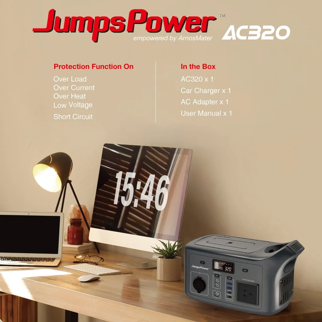 Portable Power Station 320W - JumpsPower Wireless Battery