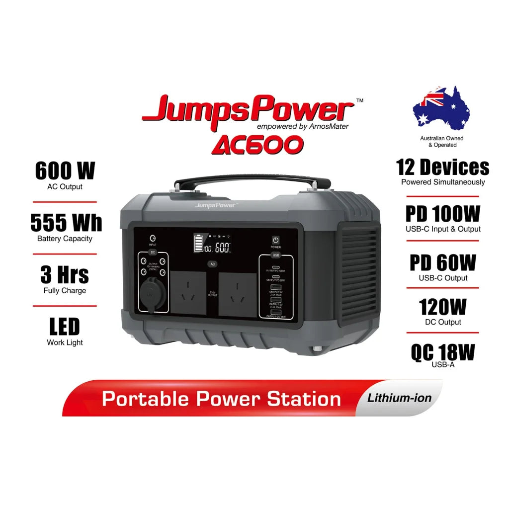 Portable Power Station 600W - JumpsPower Battery Charger