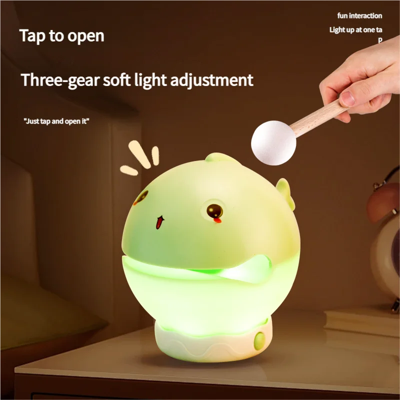 Portable rechargeable tapping control night light- 3-Level
