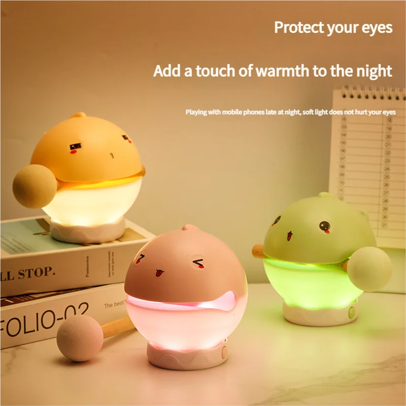 Portable rechargeable tapping control night light- 3-Level