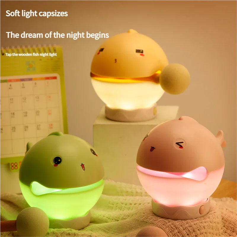 Portable rechargeable tapping control night light- 3-Level