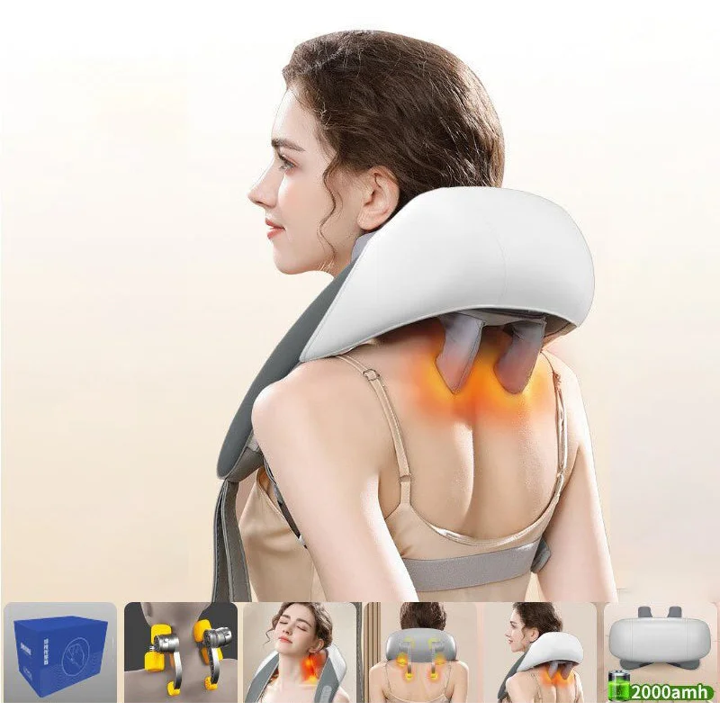 Portable Shiatsu Neck and Shoulder Massager with Heat