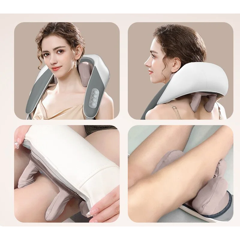 Portable Shiatsu Neck and Shoulder Massager with Heat