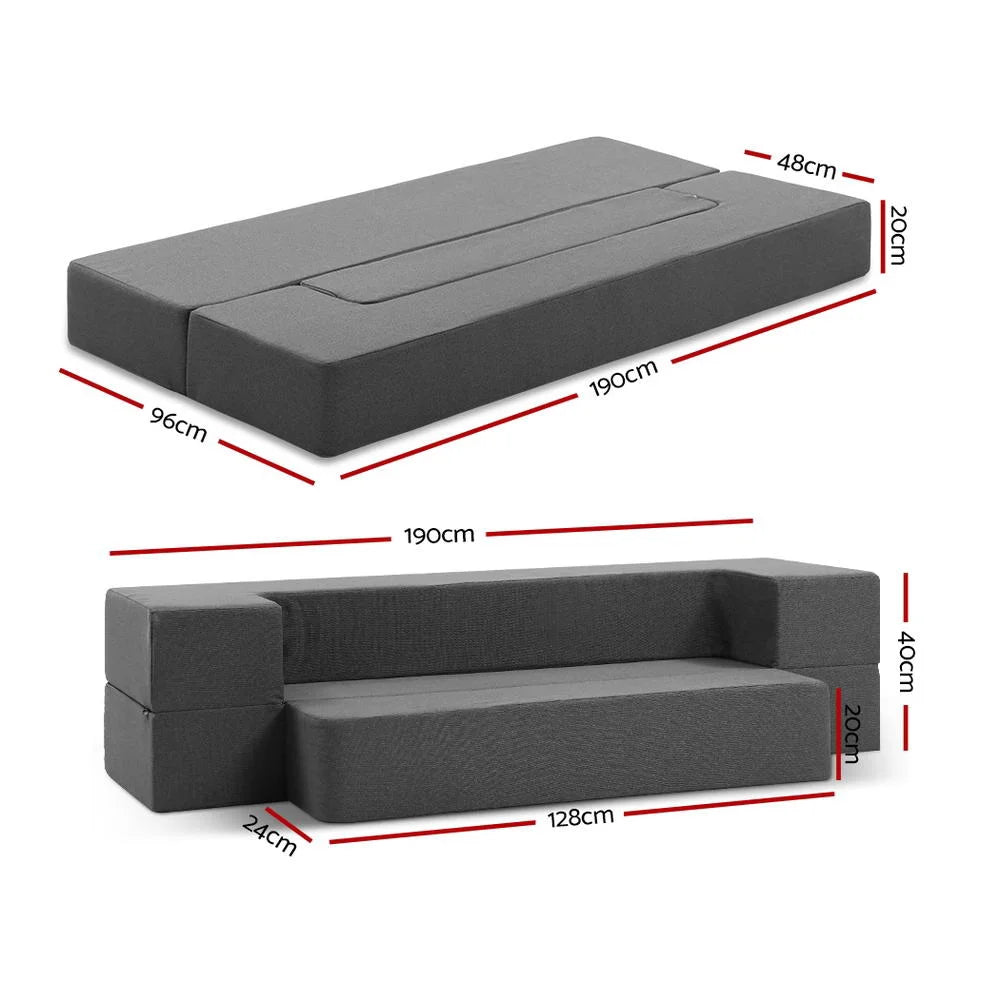 Portable Sofa Bed Folding Mattress Lounger Chair Ottoman