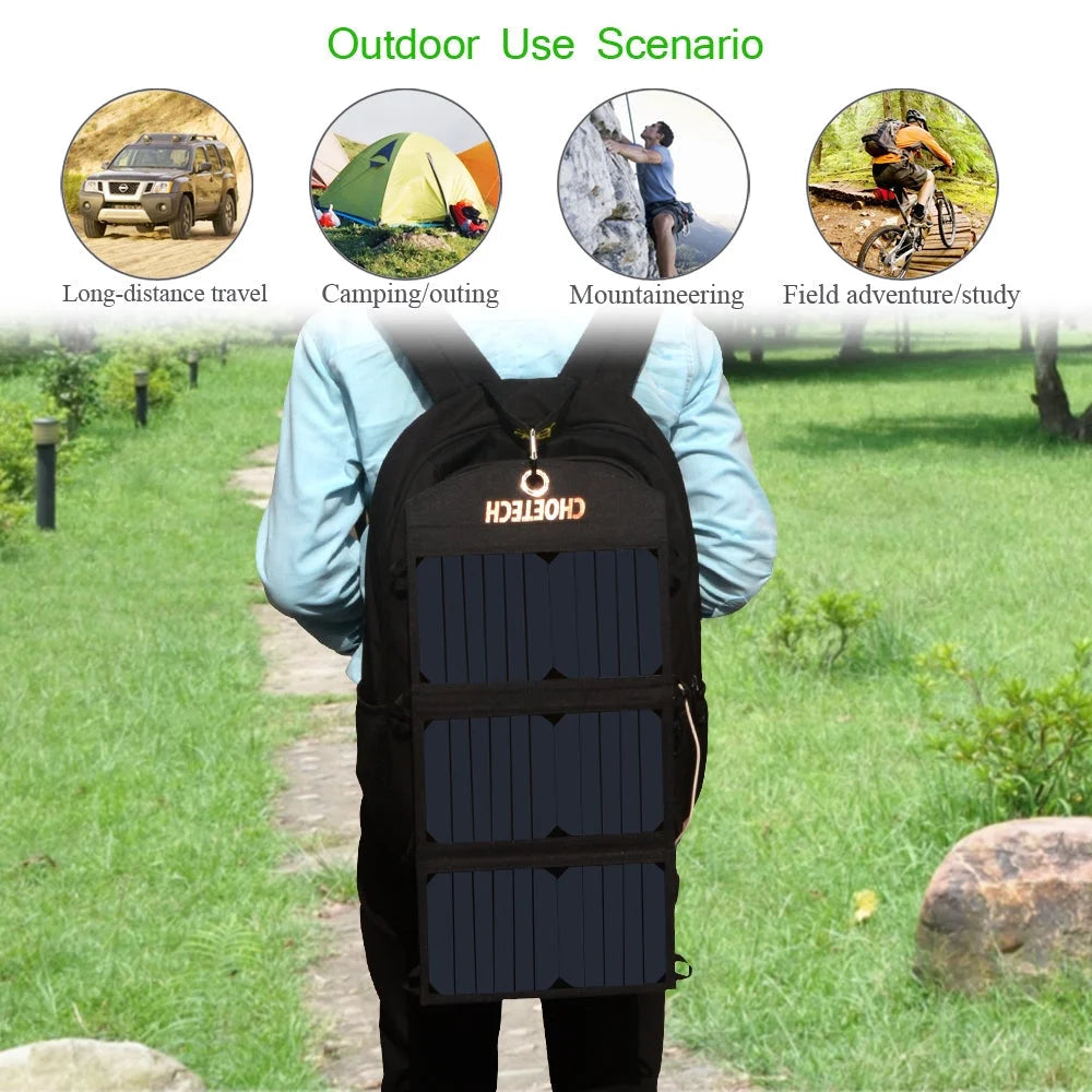 Portable Solar Panel Charger 19W SunPower Panels Dual USB