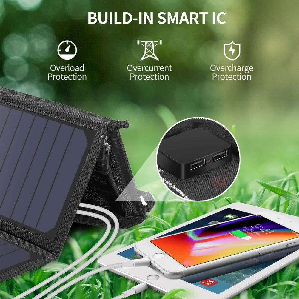Portable Solar Panel Charger 19W SunPower Panels Dual USB