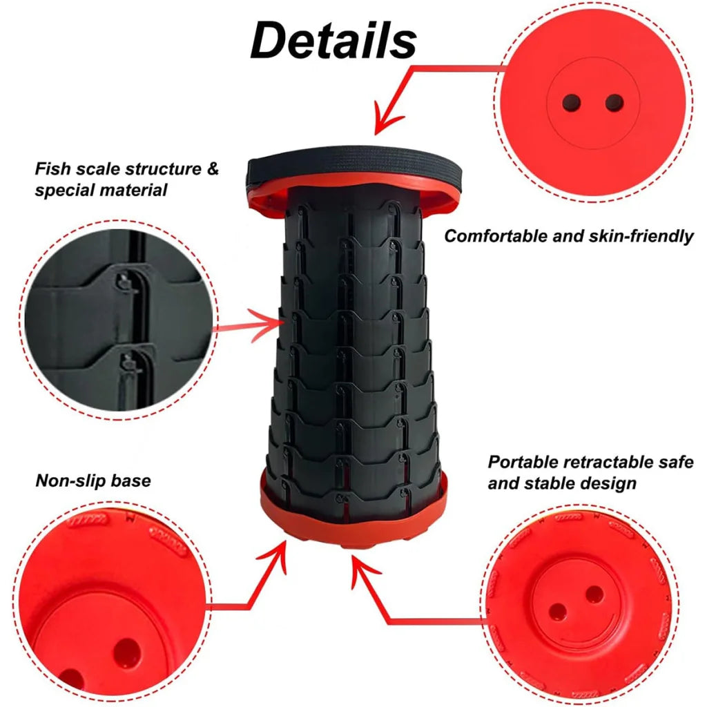 Portable Telescopic Folding Stool Travel Outdoor Seat