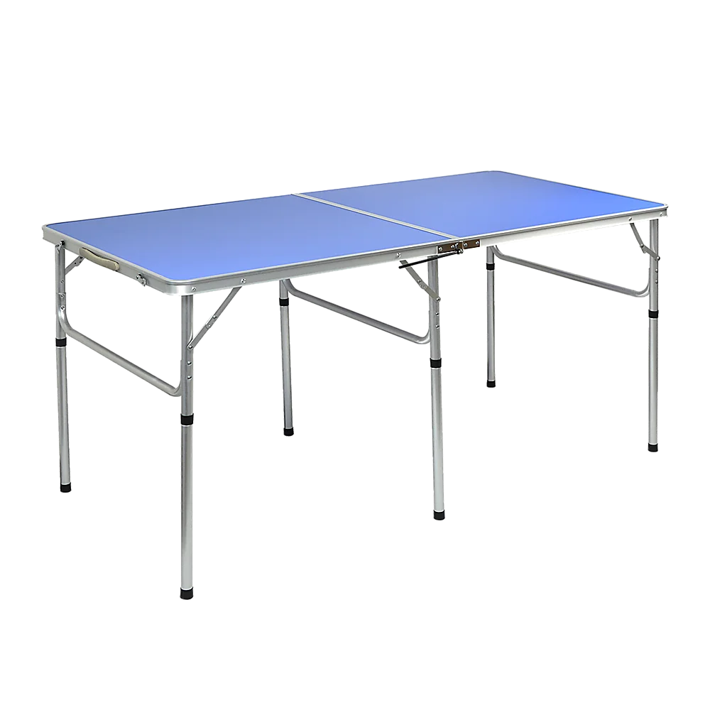Portable tennis table with display setup and product form