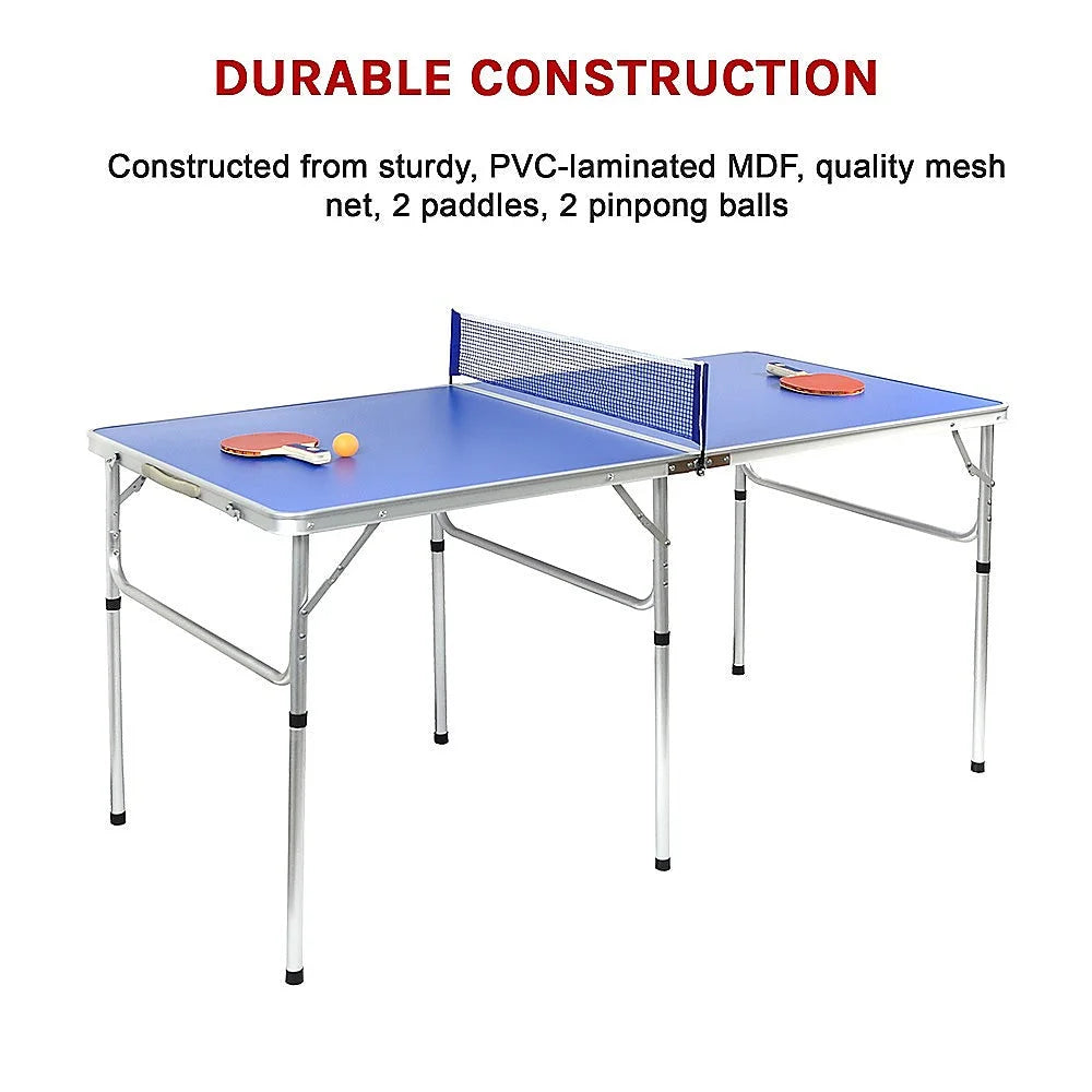 152cm portable tennis table with useful parts and product scale