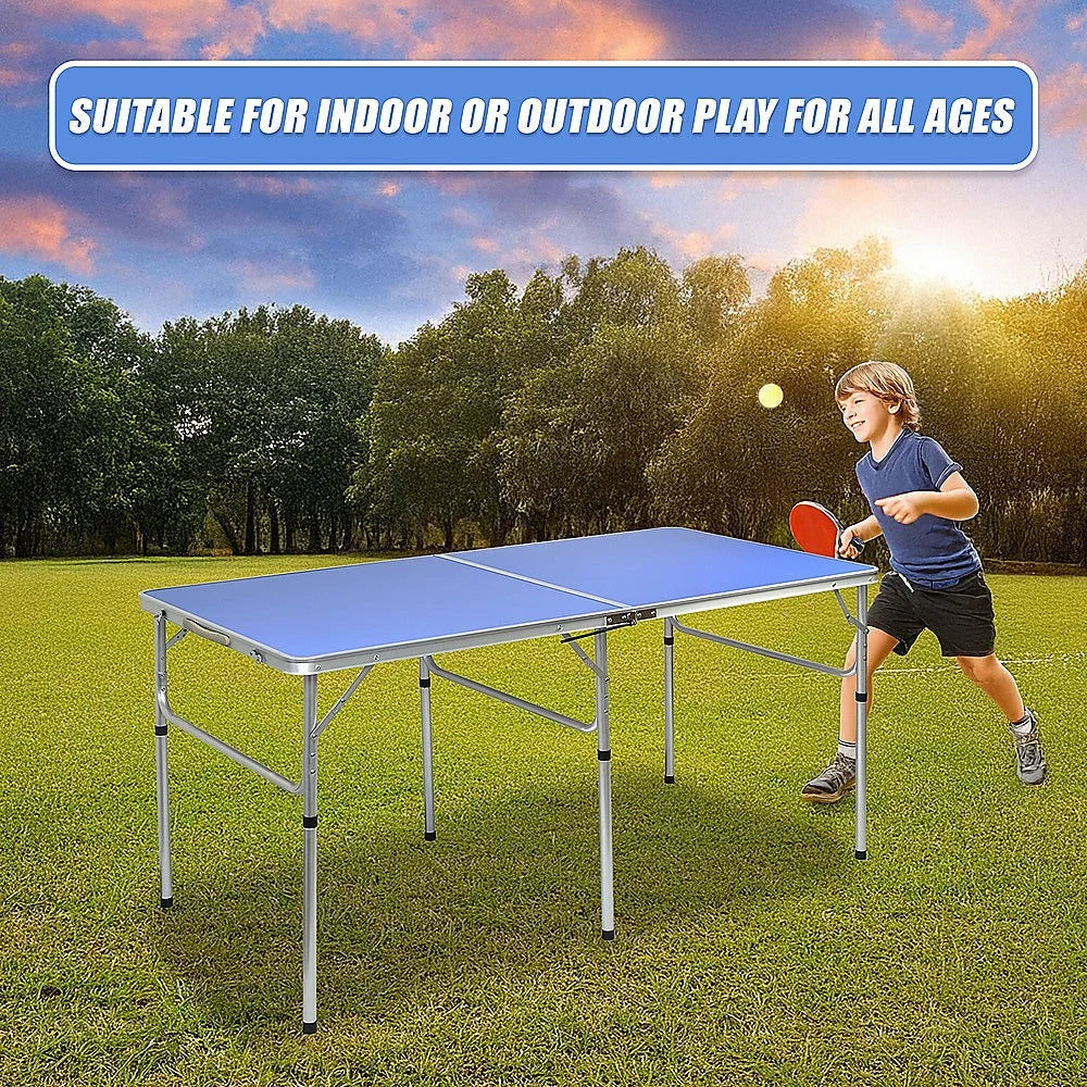 Portable Tennis Table 152cm Folding Ping Pong Table Game Set