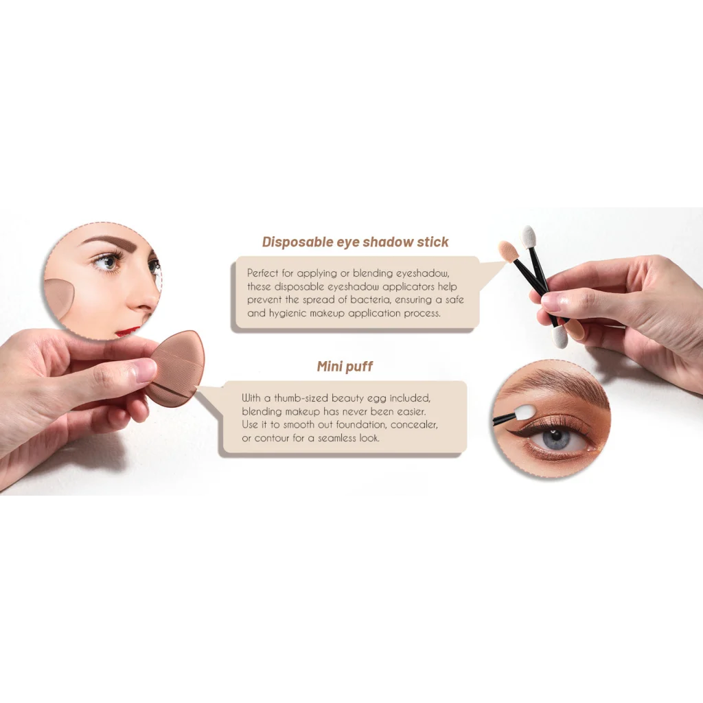 Portable Travel Makeup Brush Set with LED Mirror