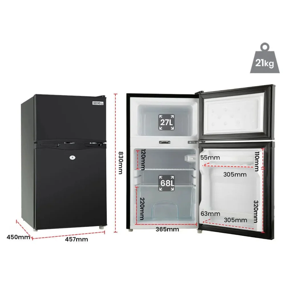 Portable Upright Fridge Refrigerator 95L 12V/24V/240V