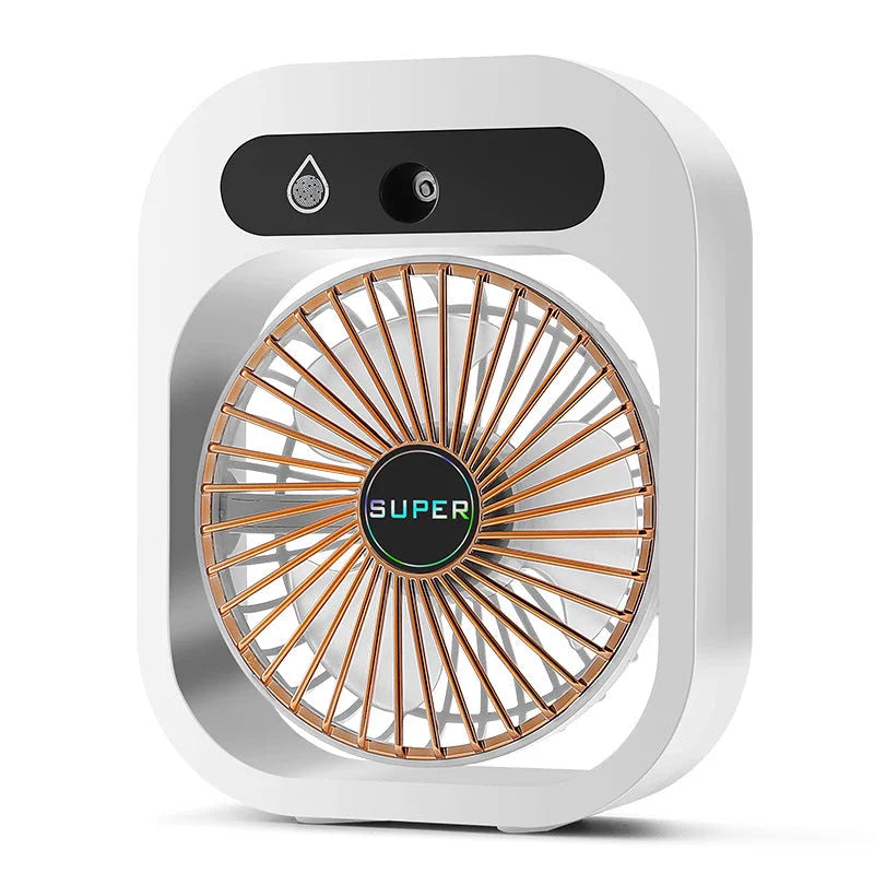 Portable USB Rechargeable Misting Fan - Compact Personal