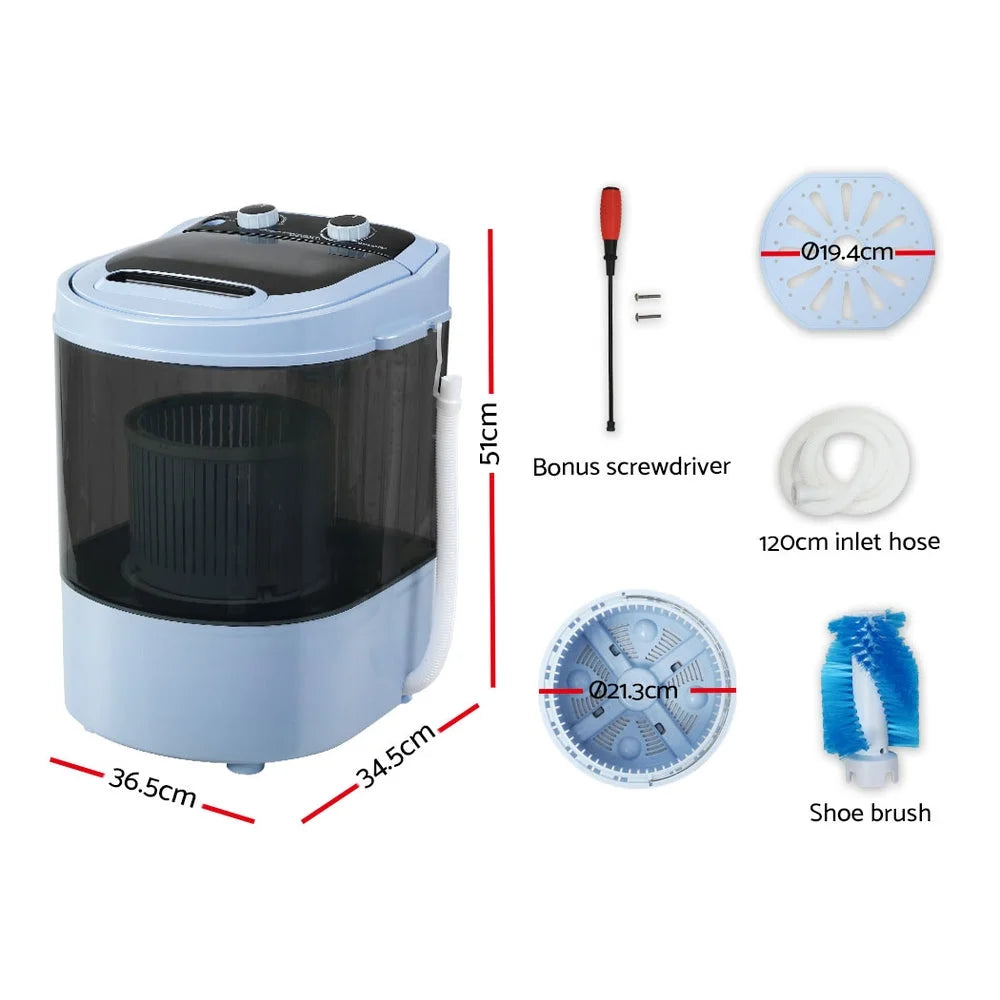 Portable Washing Machine 3KG Mini Shoes Wash Top Load Camp