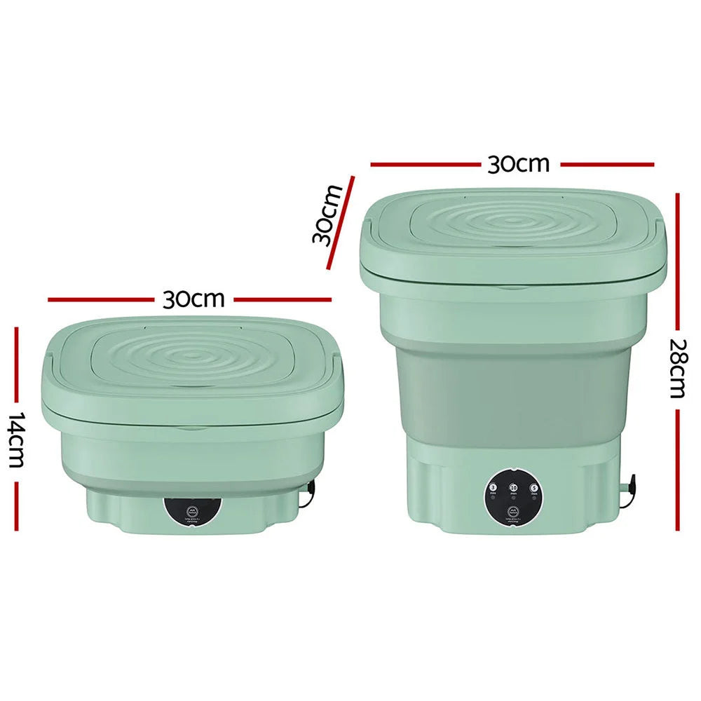 Portable Washing Machine 8L - Green - Home & Garden
