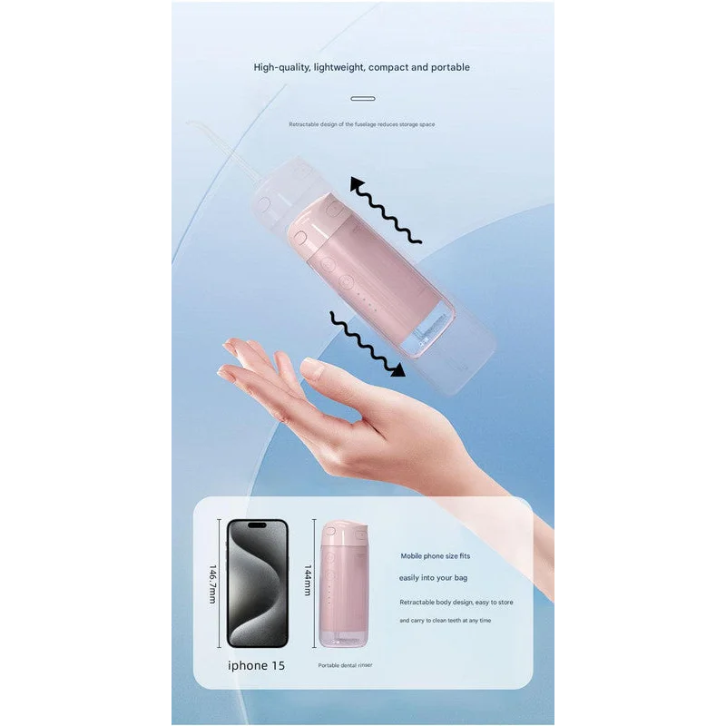 Portable Water Flosser - 70-Day Battery 4 Modes 5 Nozzles
