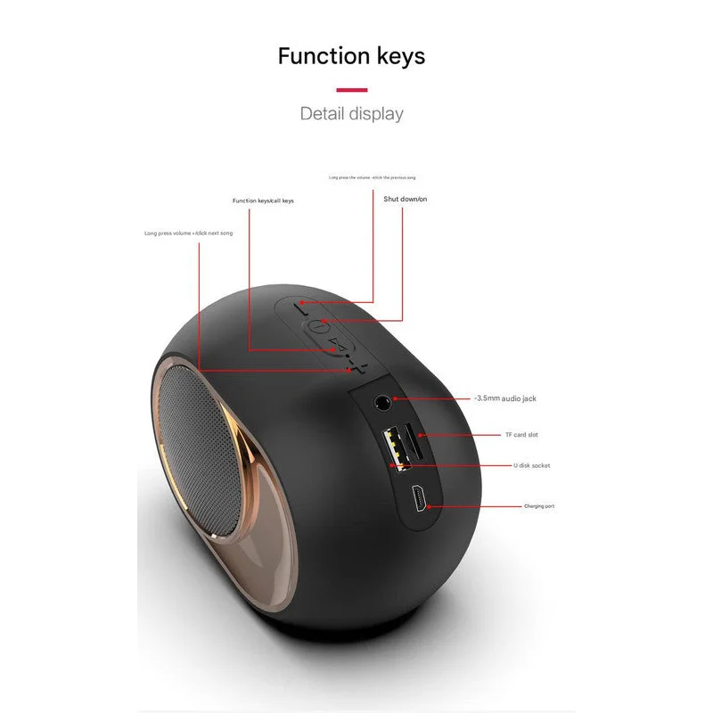 Portable Wireless Bluetooth 5.0 Speaker - TWS Stereo