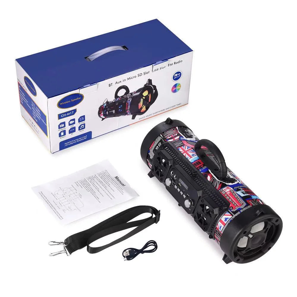 Portable Wireless Speaker - FM Radio USB/TF Playback AUX