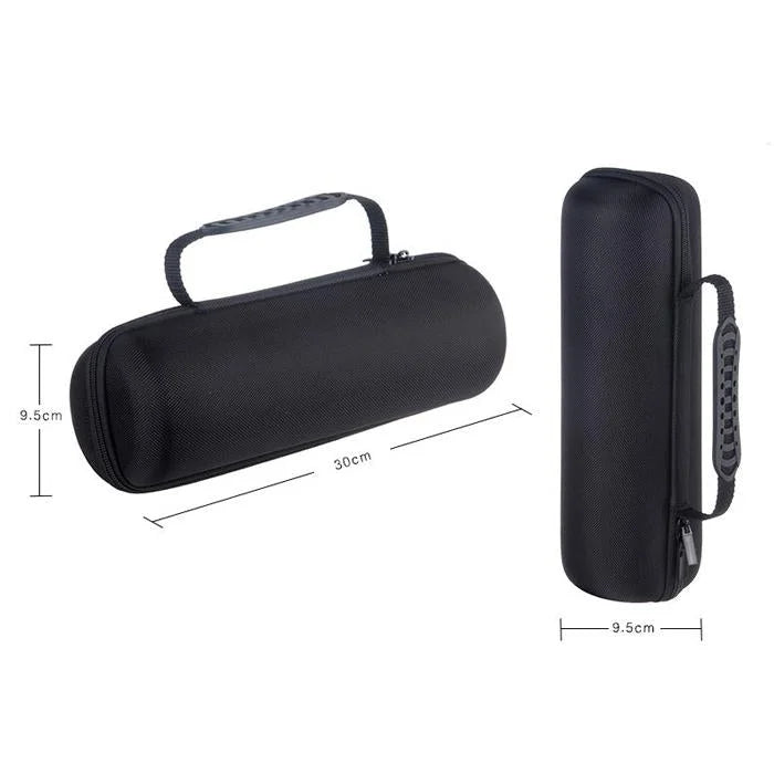 Portable Zipper Case For Jbl Charge 3 Speaker - Black Leather-1915196497486548994