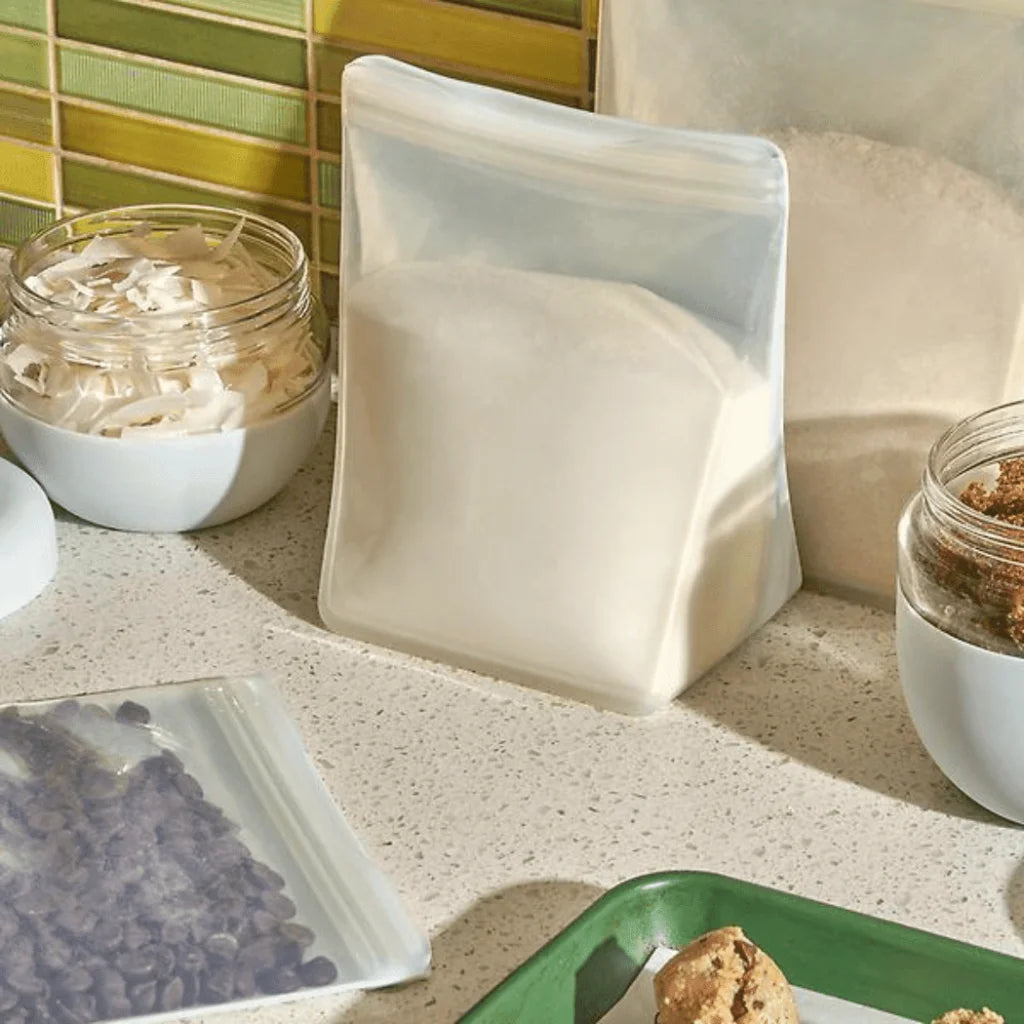 Porter Reusable Silicone Bag Stand Up 1.5l - Cream-1973194238405513218