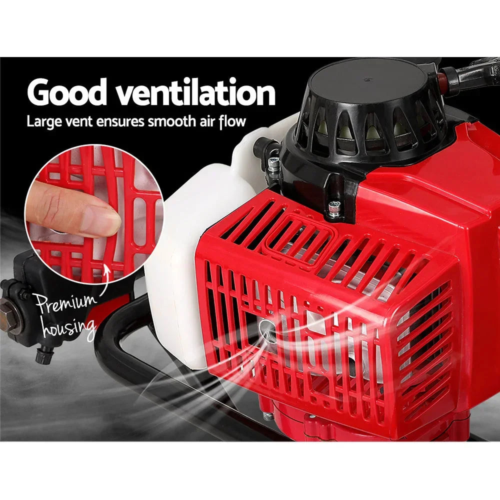 Post Hole Digger 63CC Motor Only Engine Petrol - Red