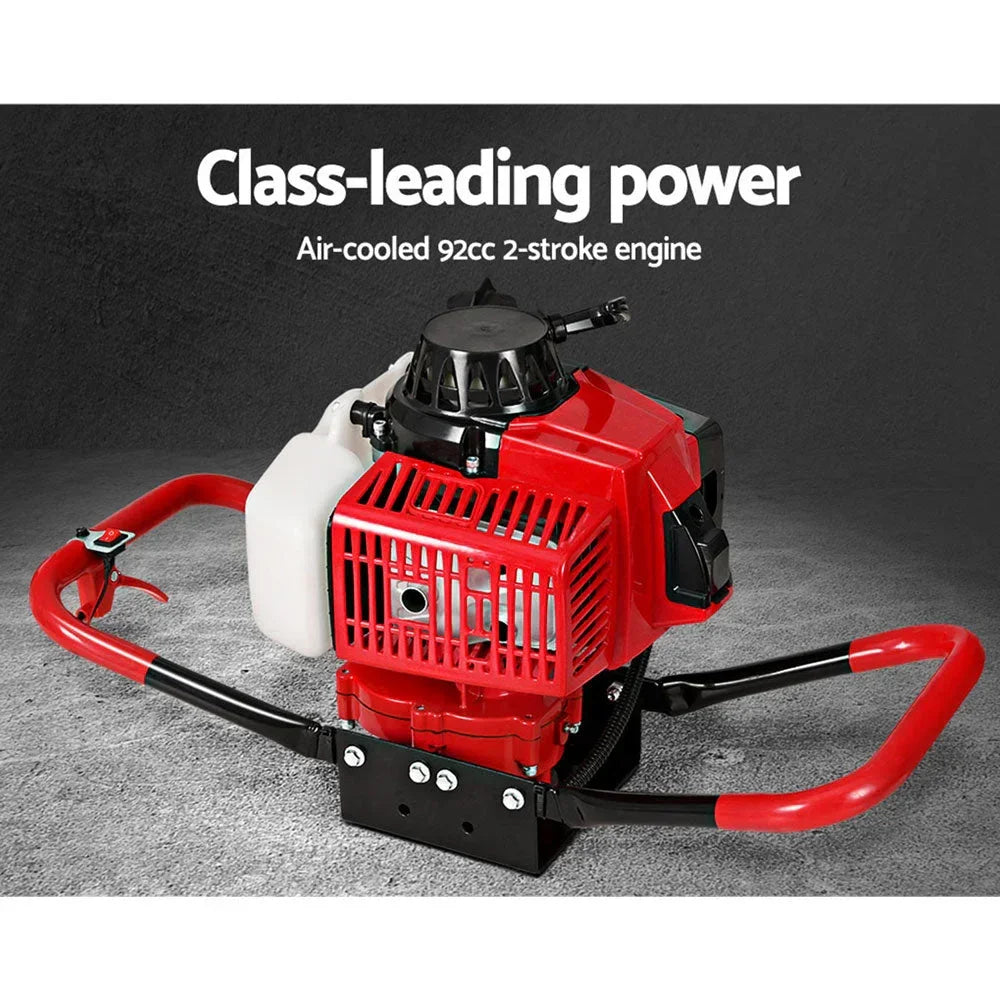 Post Hole Digger 63CC Petrol Motor Drill Borer with Fence