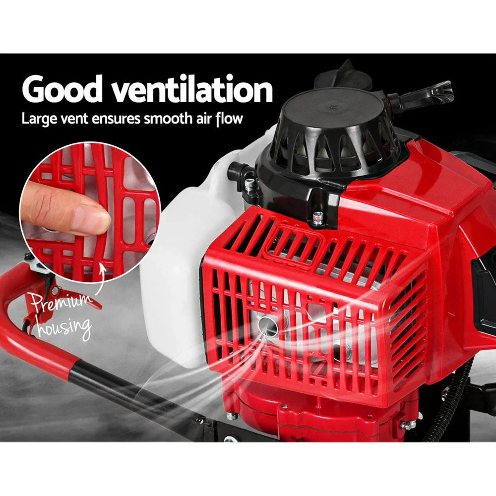 Post Hole Digger 63CC Petrol Motor Only Engine - Red