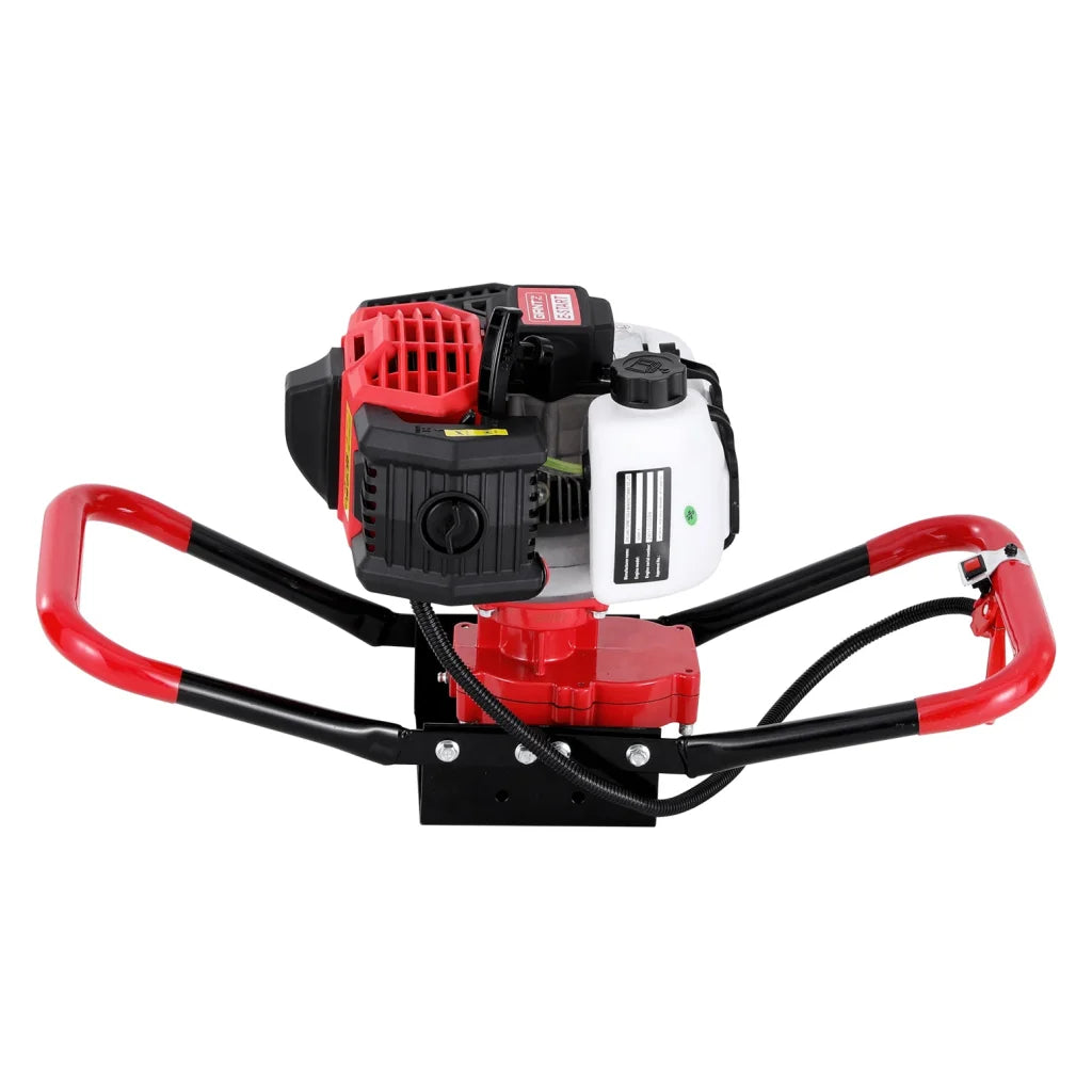 Post Hole Digger Motor 65CC Petrol Engine - Red - Tools