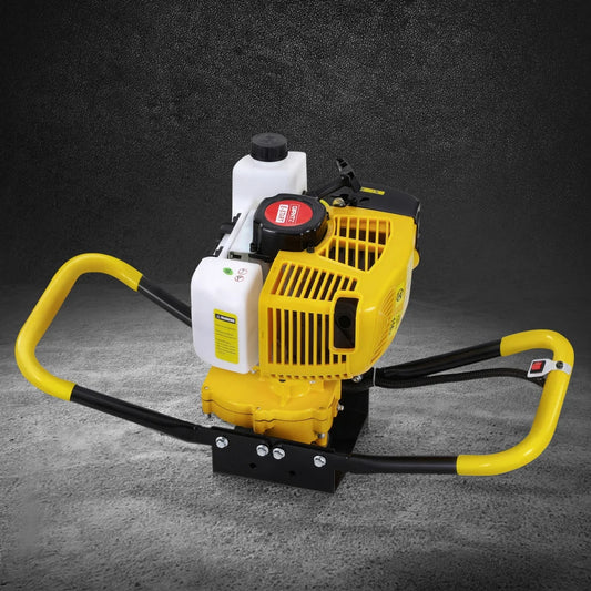 Post Hole Digger Motor 74CC Petrol Engine - Yellow - Tools