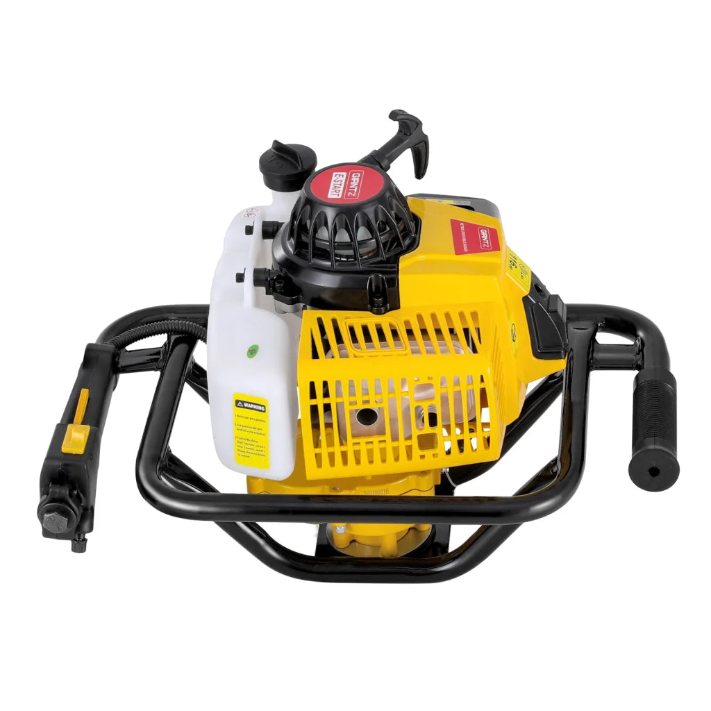 Post Hole Digger Motor 82CC Petrol Engine - Yellow - Tools