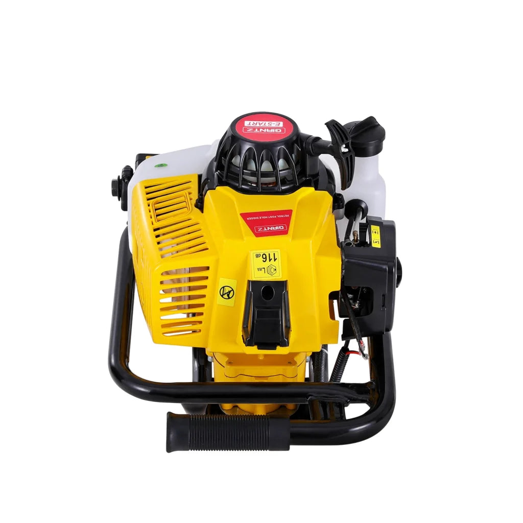 Post Hole Digger Motor 82CC Petrol Engine - Yellow - Tools