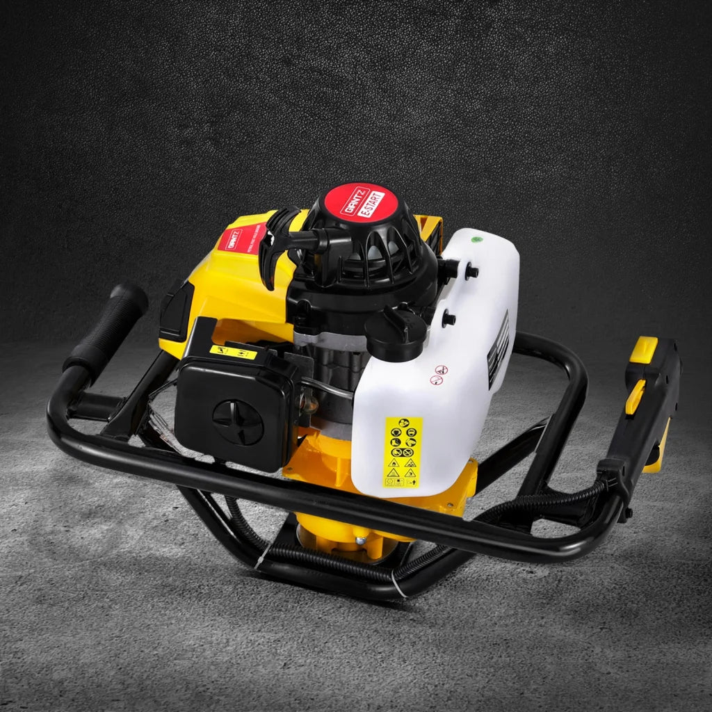 Post Hole Digger Motor 82CC Petrol Engine - Yellow - Tools