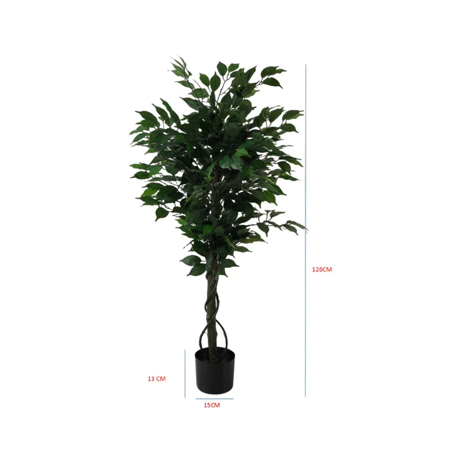 Potted Artificial Banyan Tree 120cm - Home & Garden >