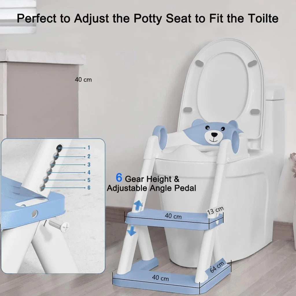 Potty Training Seat Ladder Kids Boys Girls Blue - Baby &