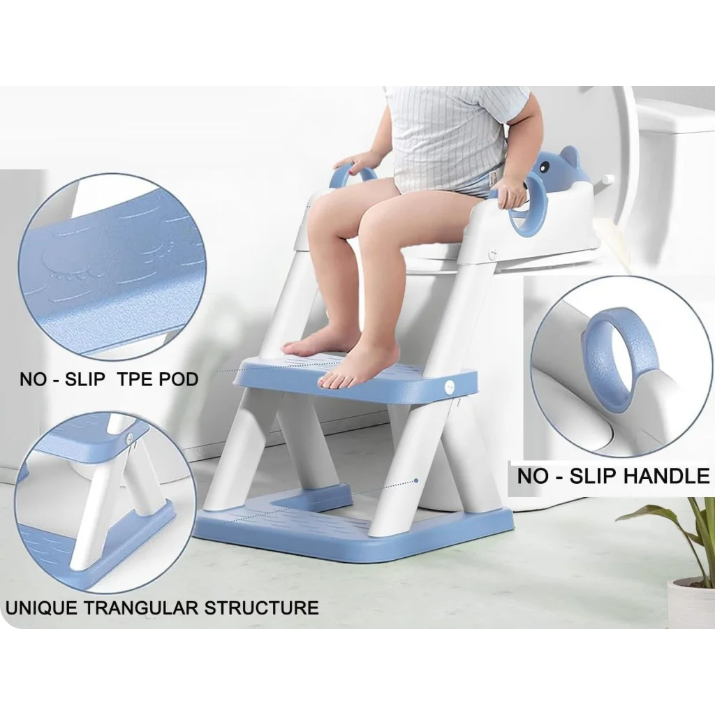 Potty Training Seat Ladder Kids Boys Girls Blue - Baby &