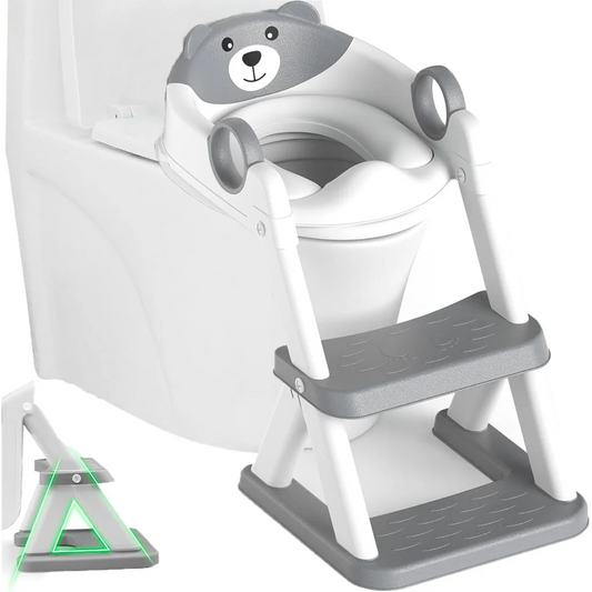 Potty Training Seat Ladder Kids Boys Girls Grey - Baby &