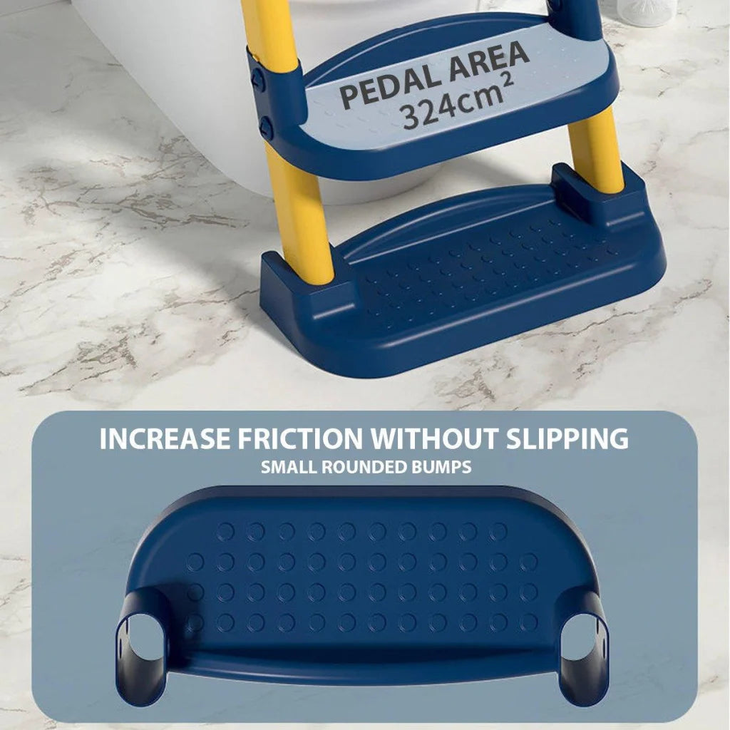 Potty Training Toilet Seat Chair with Ladder Step-Up Stool