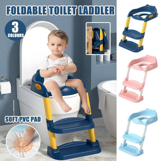 Potty Training Toilet Seat Chair with Ladder Step-Up Stool