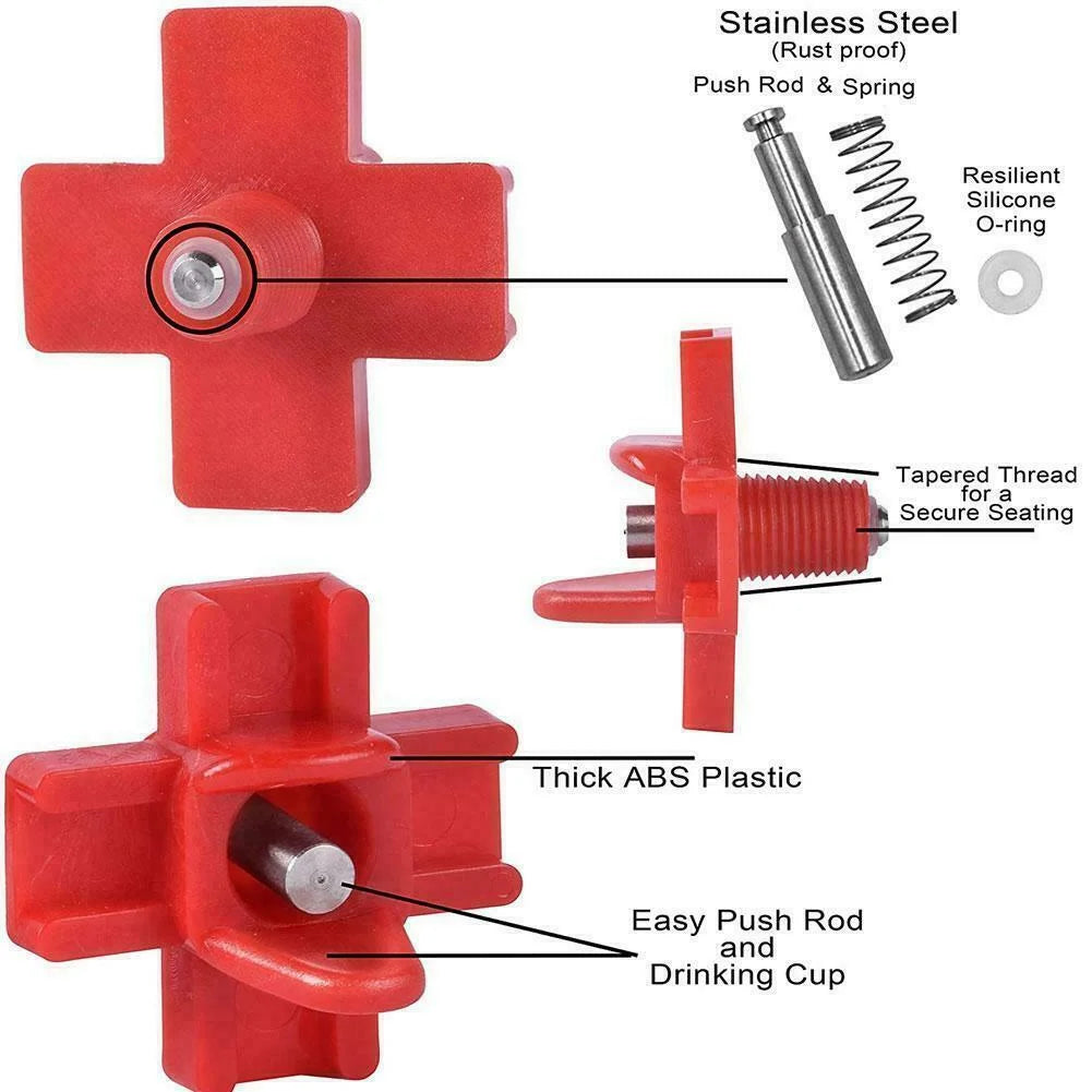 Poultry Water Nipple Horizontal 5-Pack Cheeky Chooka