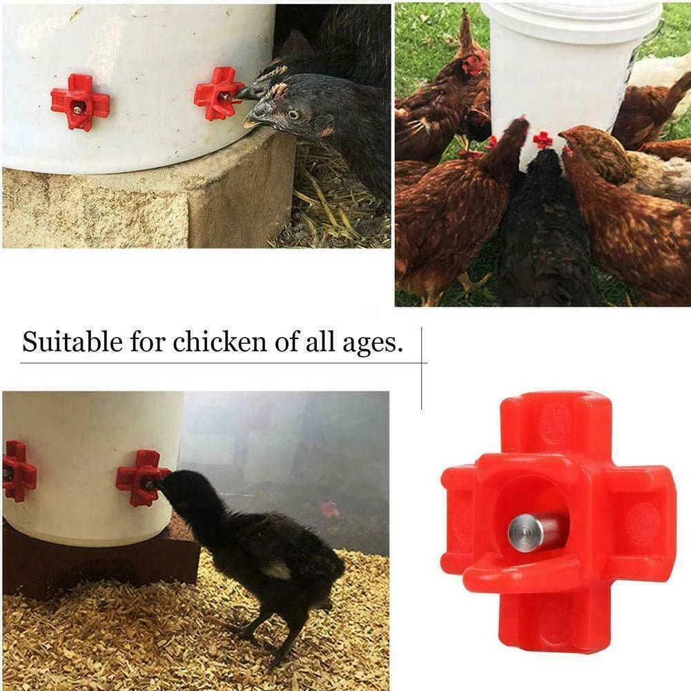 Poultry Water Nipple Horizontal 5-Pack Cheeky Chooka