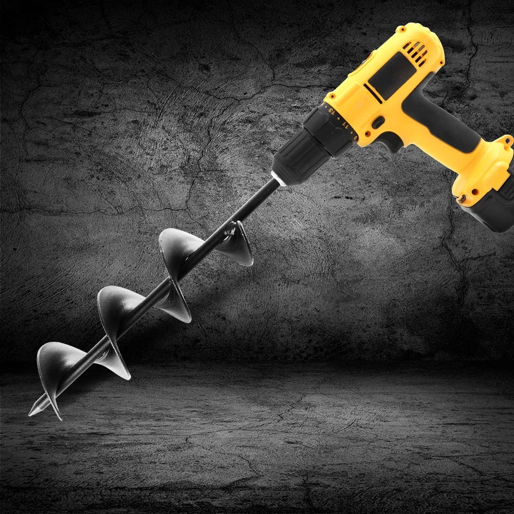 Power Garden Auger Small Earth Planter 75 x 300MM - Black