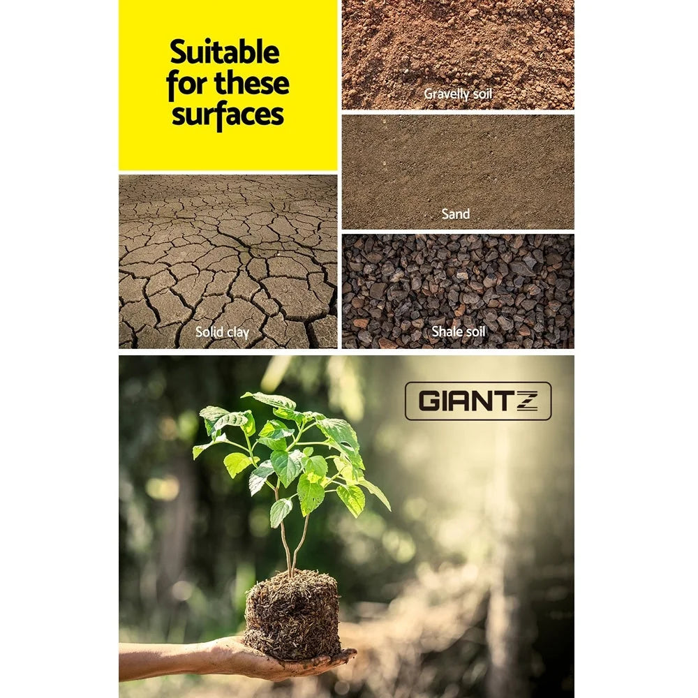 Power Garden Auger Small Earth Planter 75 x 300MM - Black