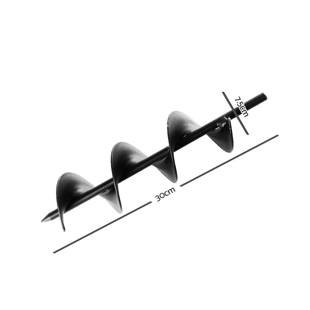 Power Garden Auger Small Earth Planter 75 x 300MM - Black