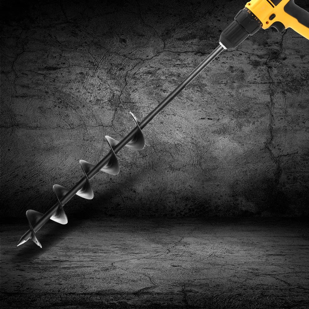 Power Garden Auger Small Earth Planter 75 x 600MM - Black