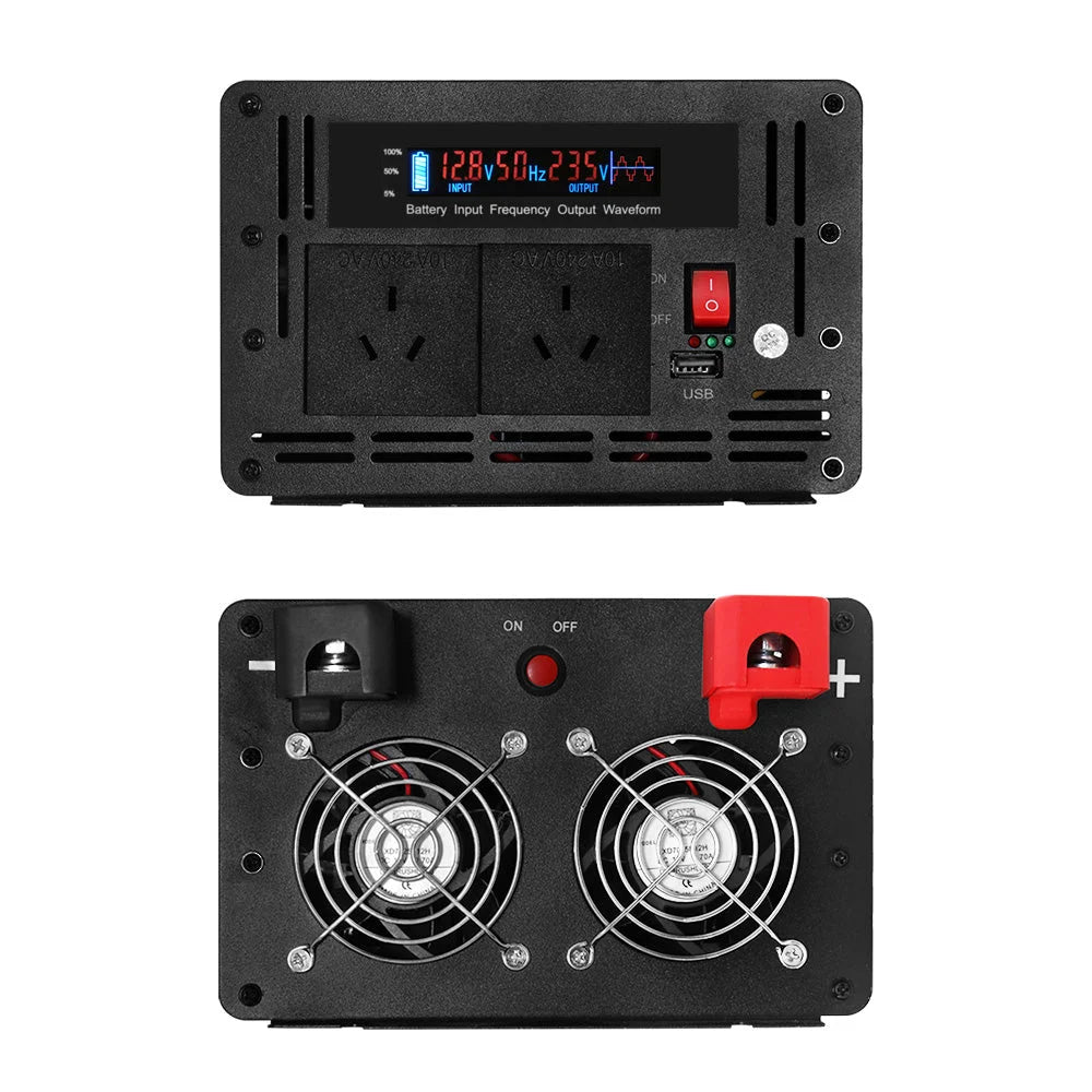 Power Inverter 12V to 240V 2500W/5000W - Pure Sine Wave