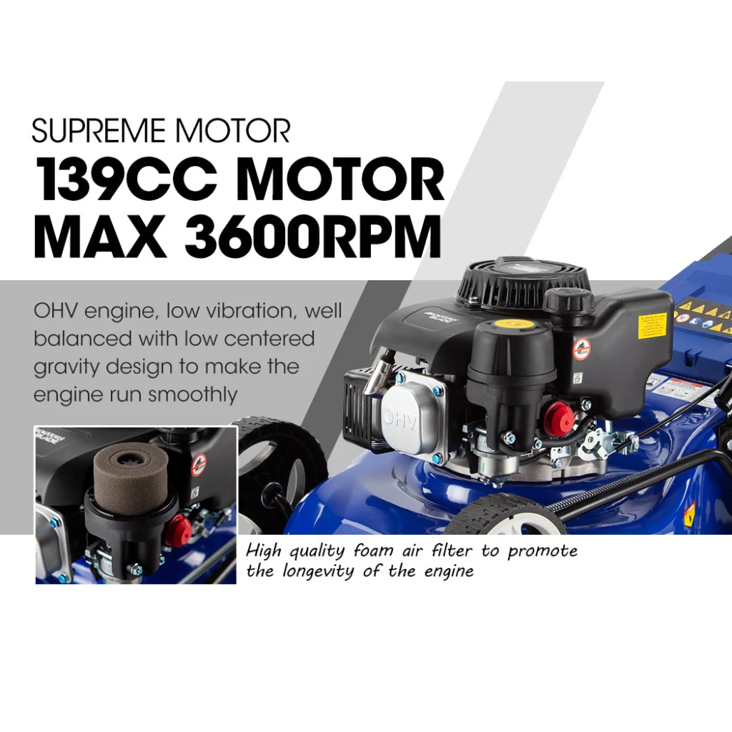 POWERBLADE Lawn Mower 139CC 17’’ Petrol Powered Push