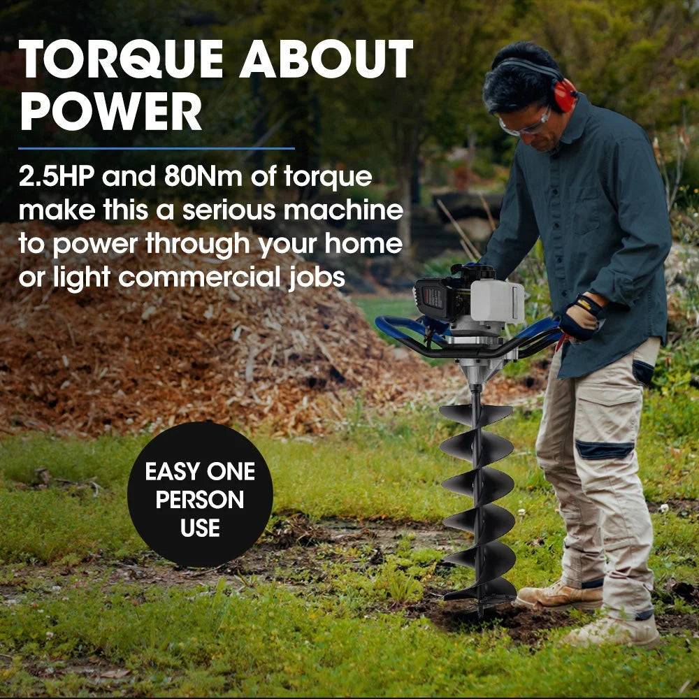 POWERBLADE PD750 52cc 2-Stroke Petrol Post Hole Digger