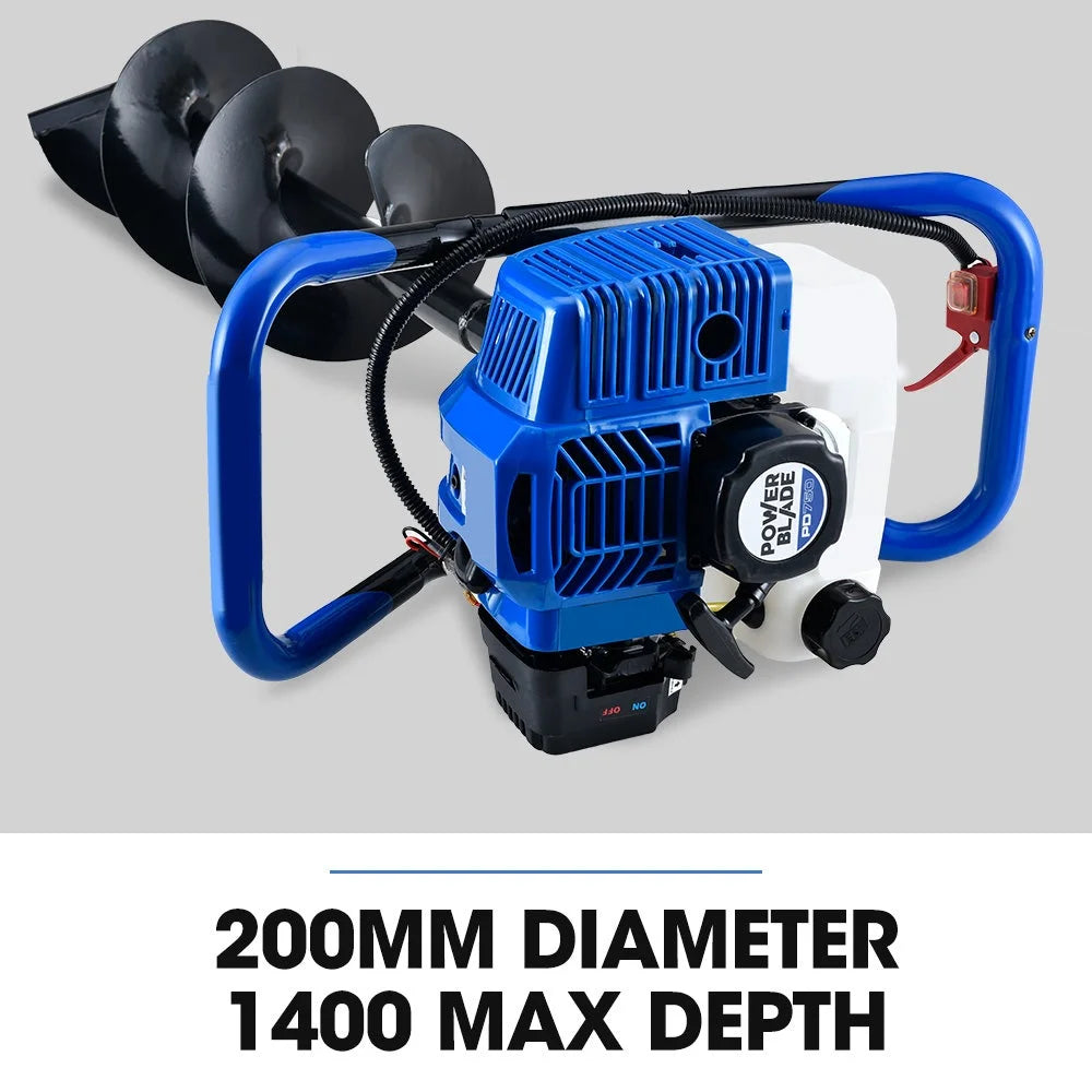 POWERBLADE PD750 52cc 2-Stroke Petrol Post Hole Digger