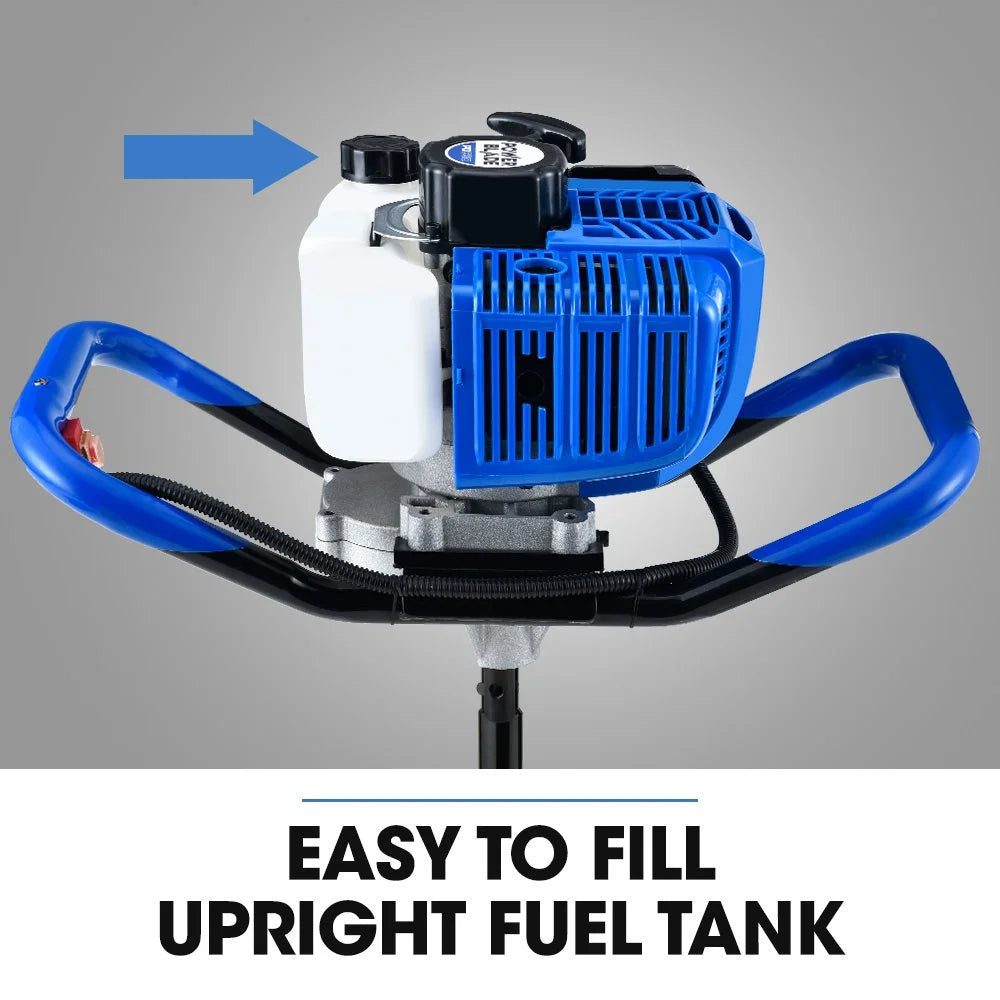 POWERBLADE PD950 52cc 2-Stroke Petrol Post Hole Digger w/ 3