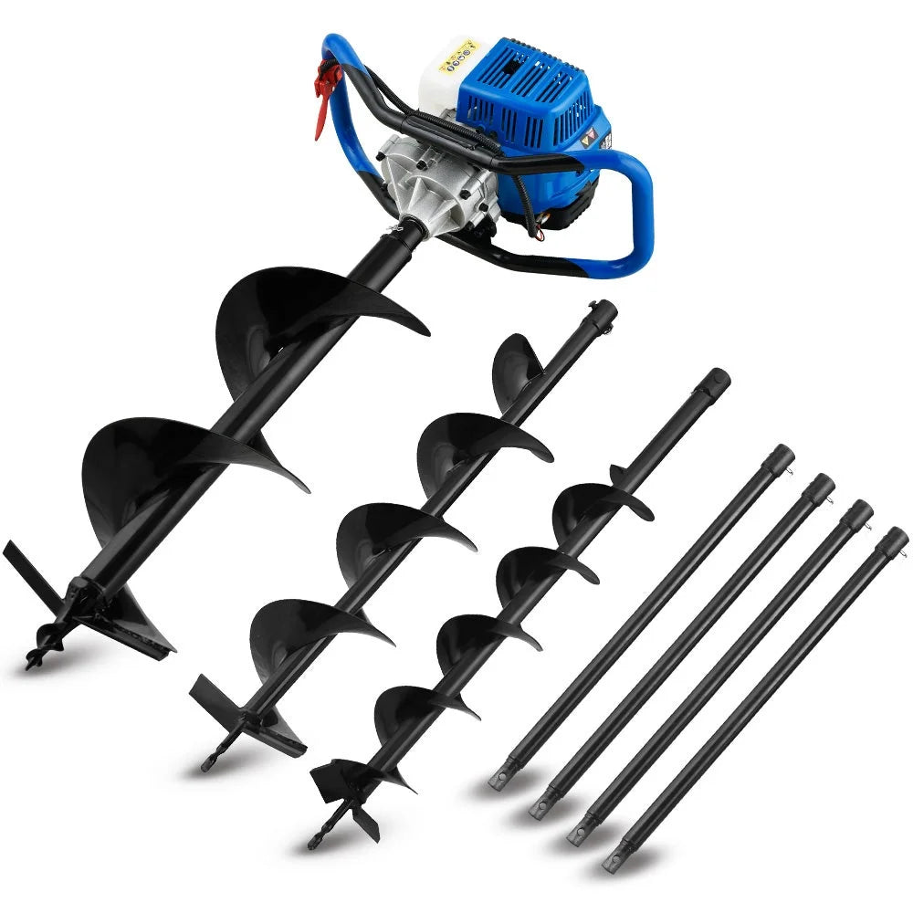 POWERBLADE PD950 52cc 2-Stroke Petrol Post Hole Digger w/ 3